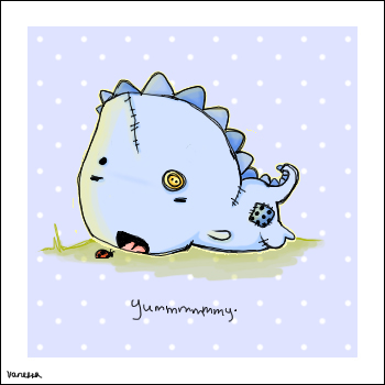 The Dinosaur, The Ladybug by ScienceIsHardcore