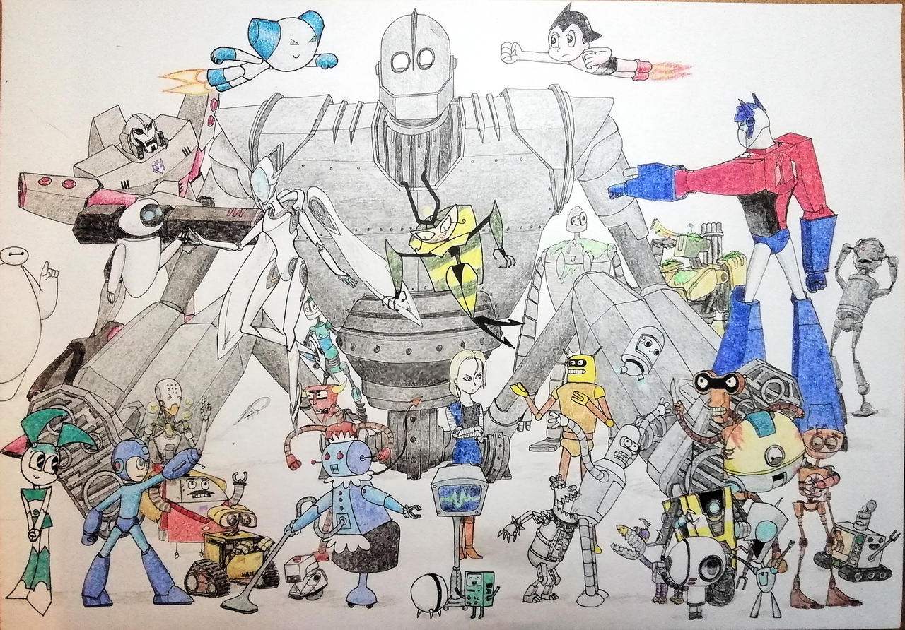 Crazy cartoon (and video game) robot crossover by l0lm4tt on DeviantArt