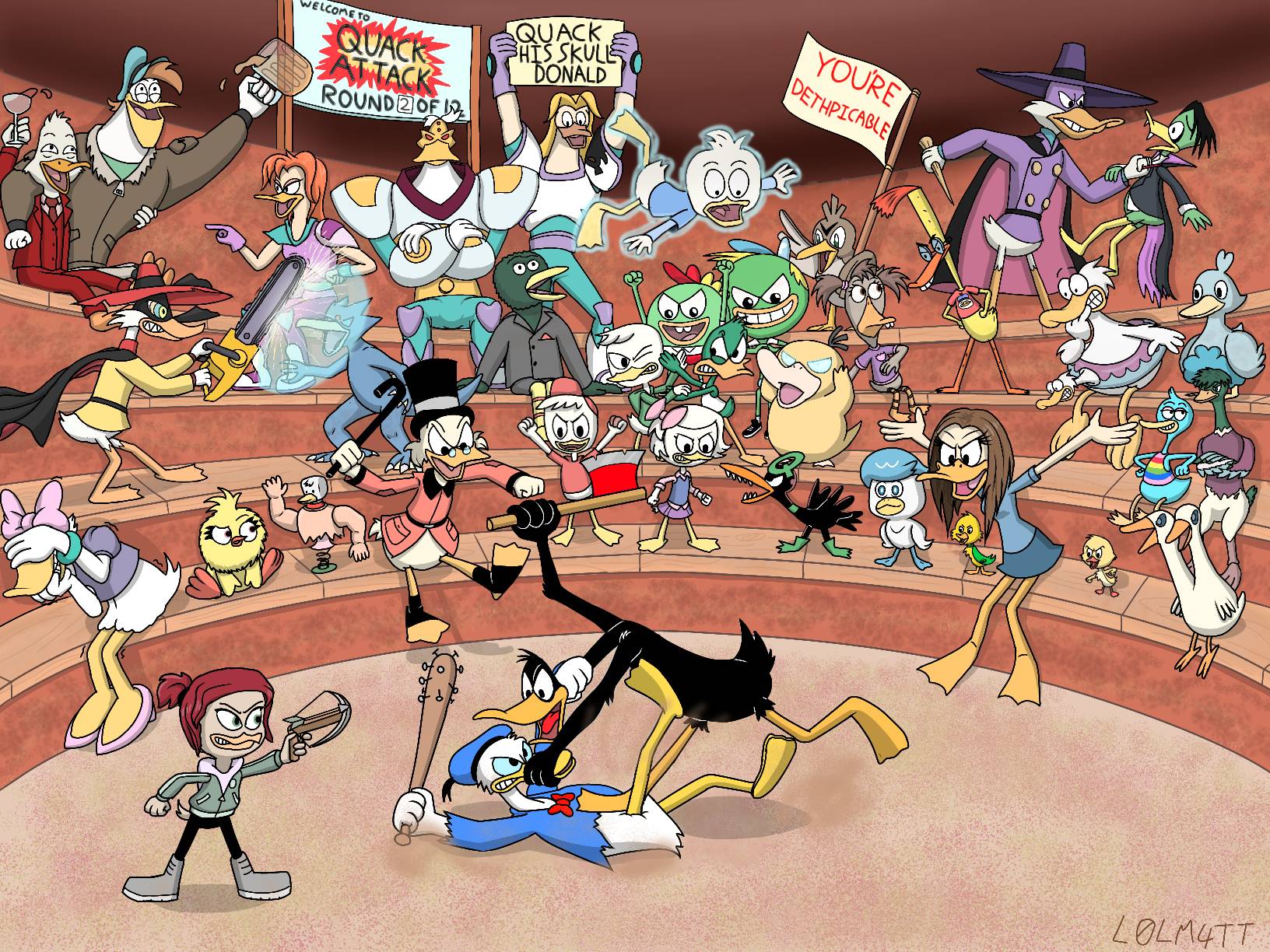 Crazy Cartoon Crossover: Ducks by l0lm4tt on DeviantArt