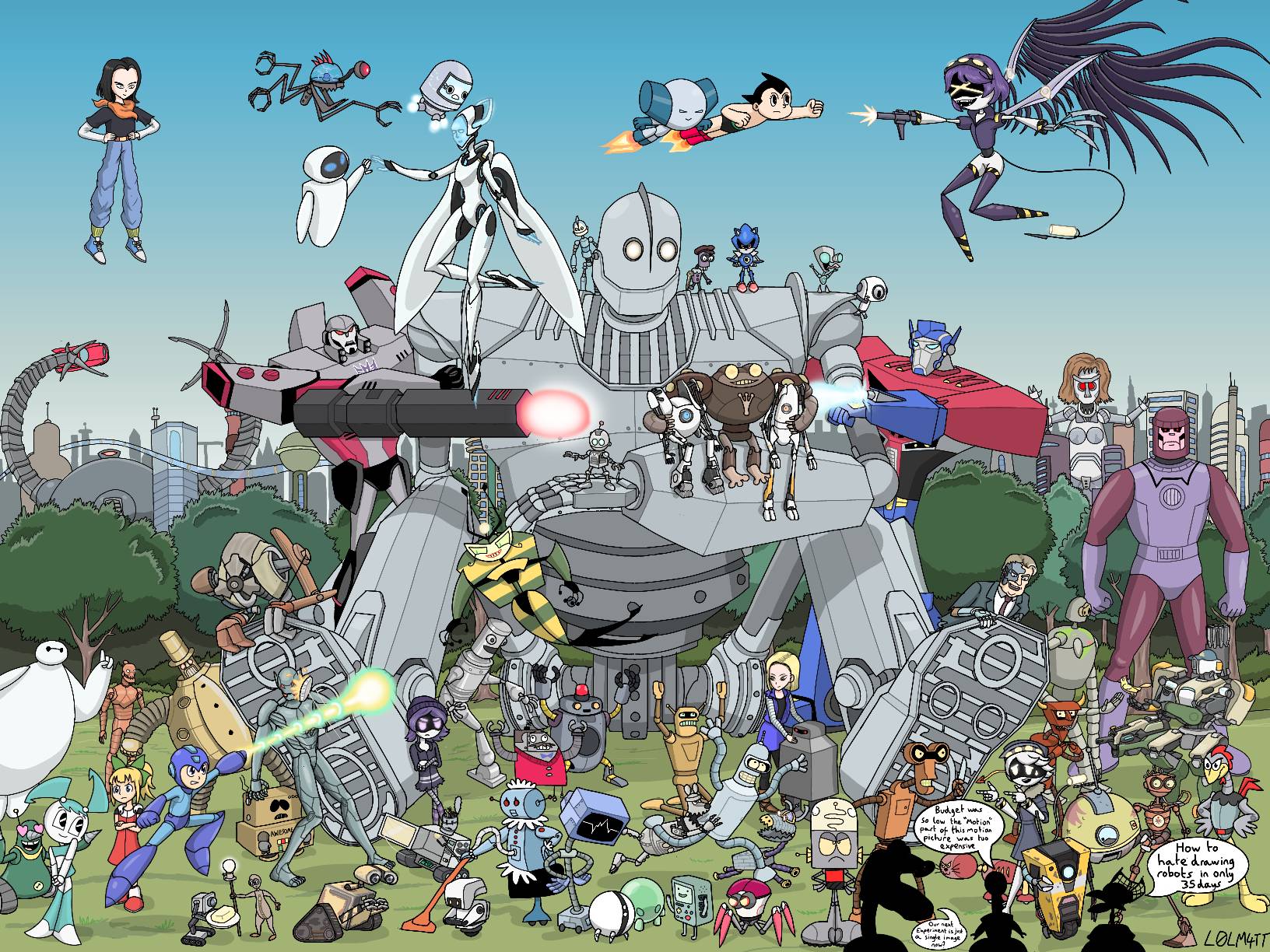 Crazy Cartoon Crossover: Robots (digital redraw) by l0lm4tt on DeviantArt