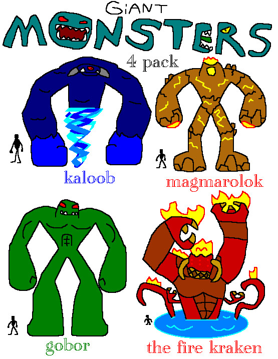 giant monster 4 pack