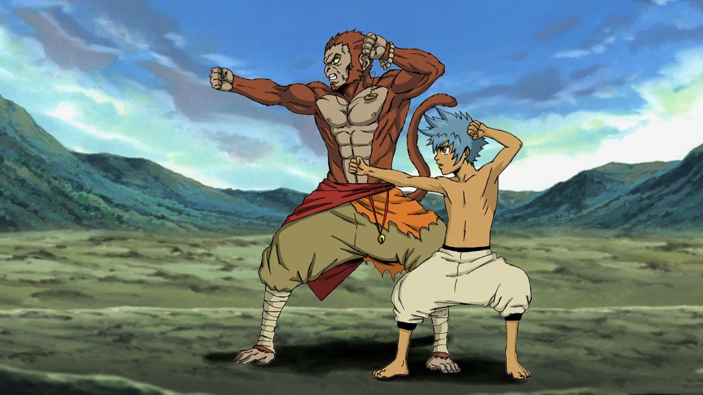 Kiiromaru and Sun Wukong Training