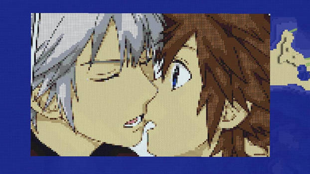 Minecraft pixel art build: Soriku First Session