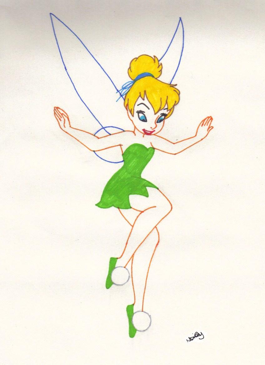 Tinkerbell coloured outline