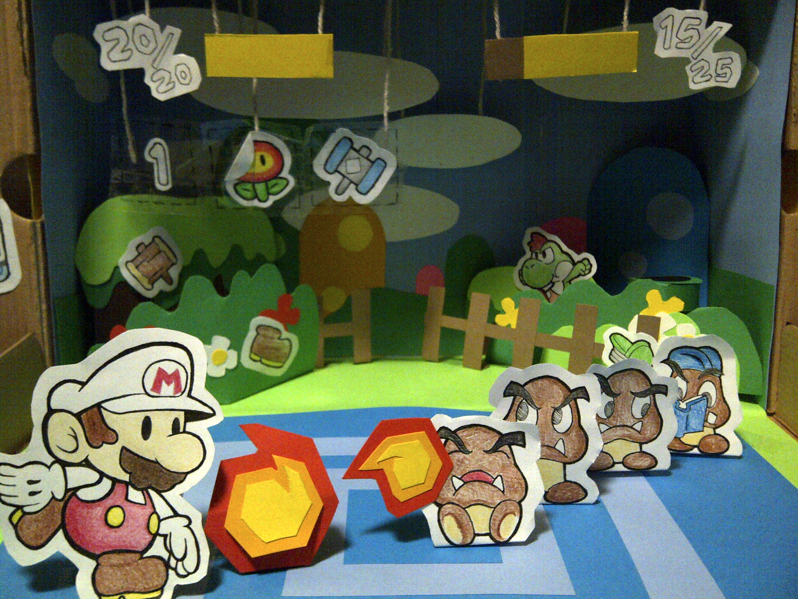 My Paper Mario Sticker Star Diorama Closeup