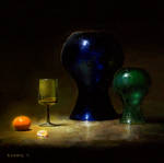 green and blue glass by turningshadow