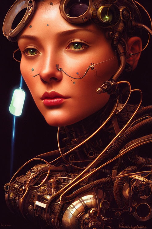 A Beautiful Cybernetic Woman by PopCultureAI on DeviantArt