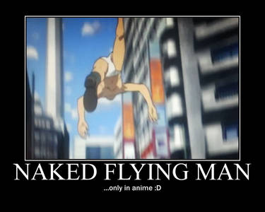 Naked flying man from Durarara! motivational