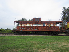 Caboose in Malden Indiana with C O 7311 by Nightwolf7311