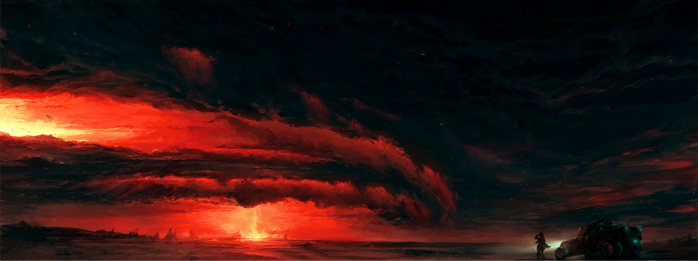 Red Sky - Latar Langit Dramatis di Lautan