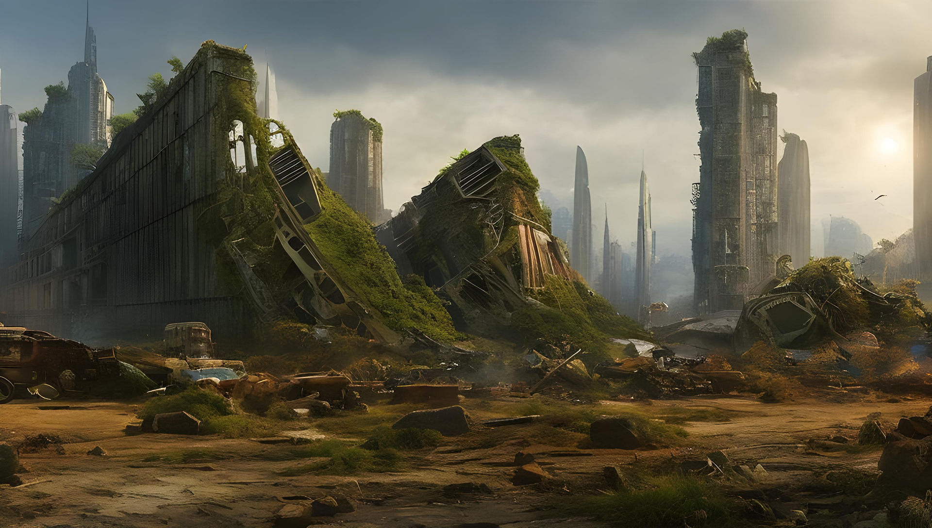 Apocalyptic cityscape by Artguyonthefly on DeviantArt