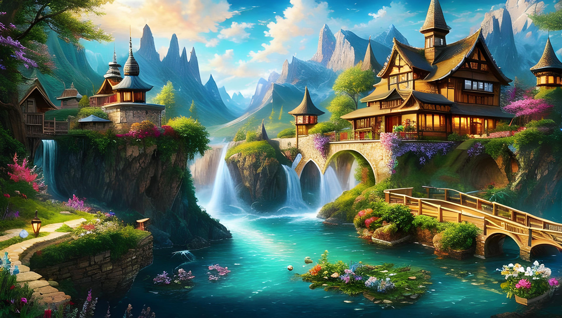 tranquil fantasy landscape by Artguyonthefly on DeviantArt