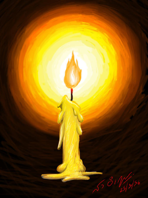 Sweet Yellow Candle