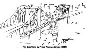 Ultraman Astra Brooklyn Bridge NYC