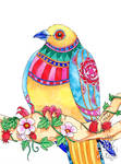 Pigeon Russian Botanical illustration