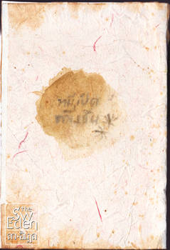 mulberry paper back of card