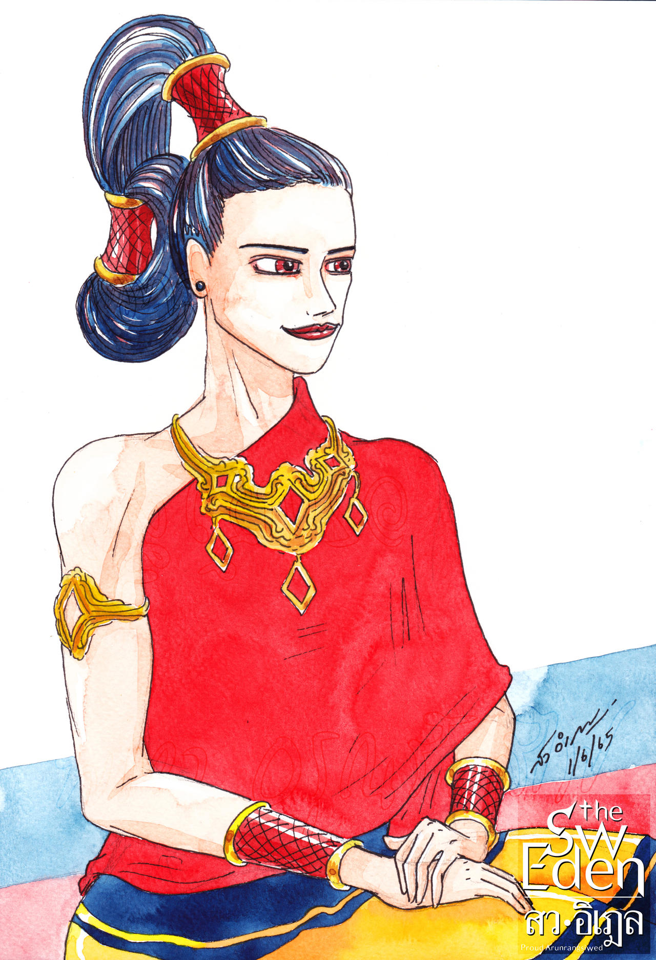 Selene The East Queen in Red Outfit by Sw-Eden on DeviantArt