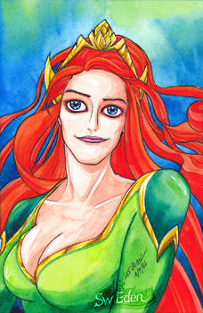 Mera Amber Heard Watercolor Fan Art