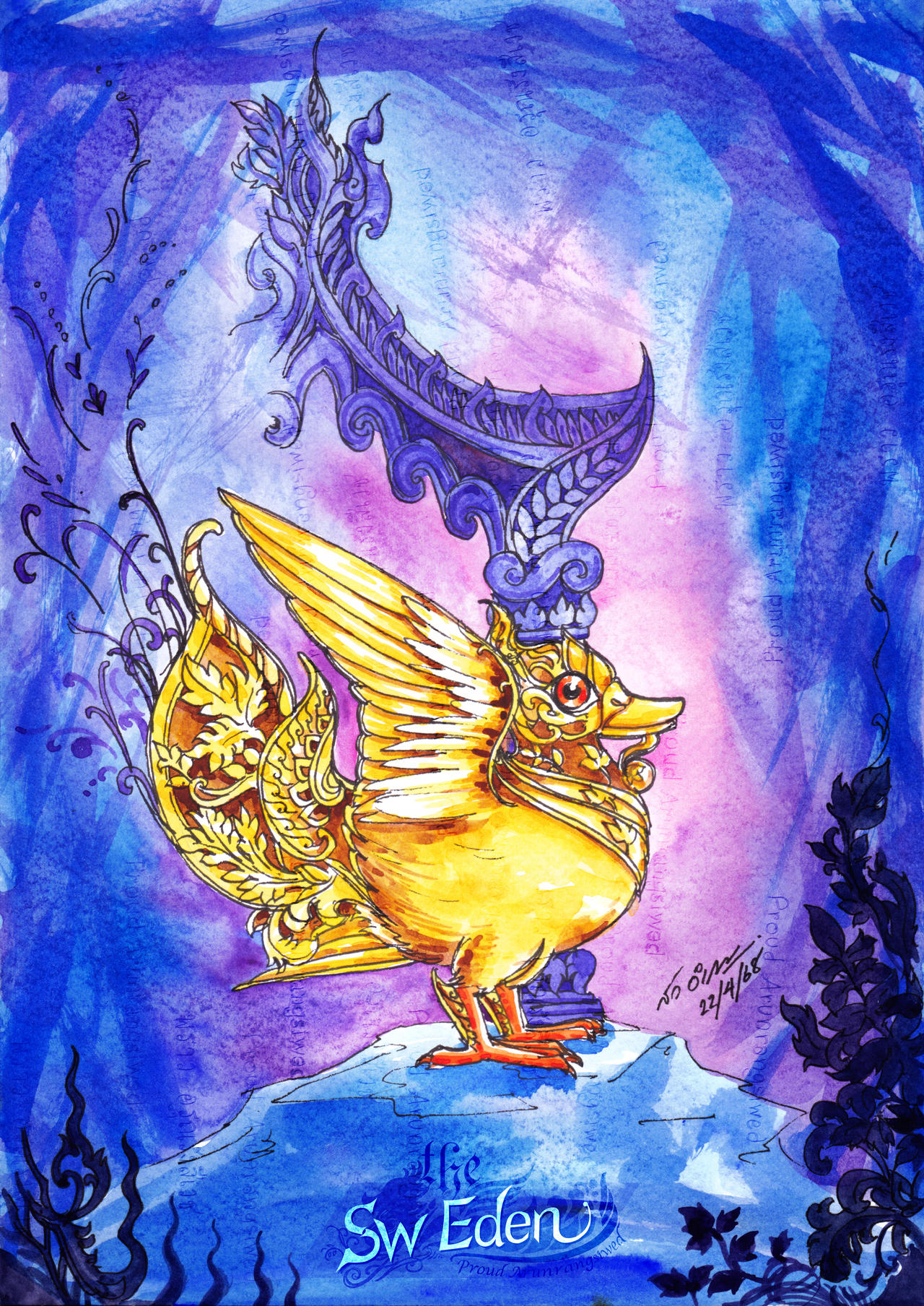 Hintha Vector Golden Hamsa or Hintha at Myanmar Gate by Sw-Eden on DeviantArt