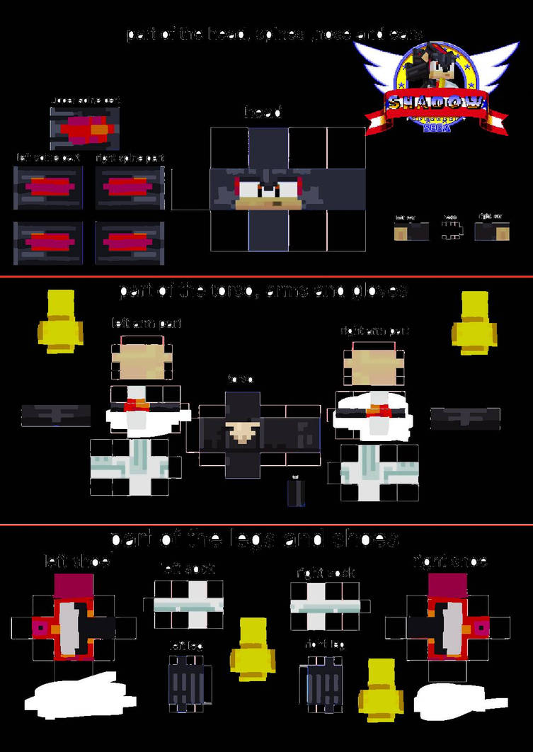Shadow Minecraft papercraft by baldisbasics2018 on DeviantArt