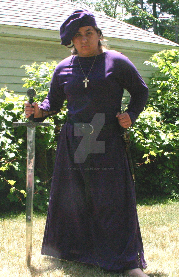 Purple Linen Medieval Garb 1