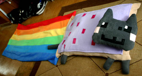 Nyan Cat pillow case and blanket