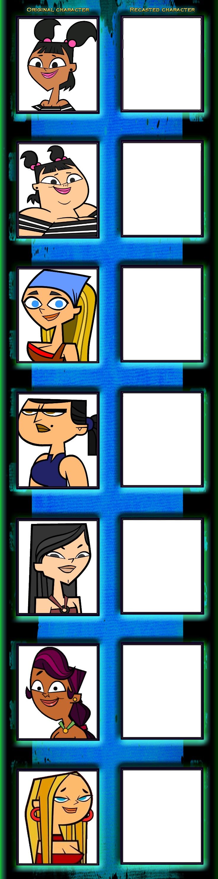 Recast Deviantart Base Recast of Total Drama Ladies 2 by prettyprejoy on DeviantArt