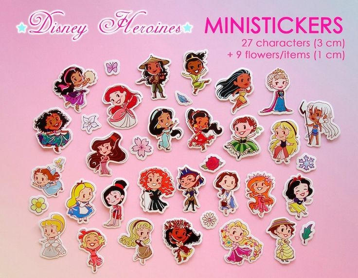 Disney Princess Mini Stickers by prettyprejoy on DeviantArt