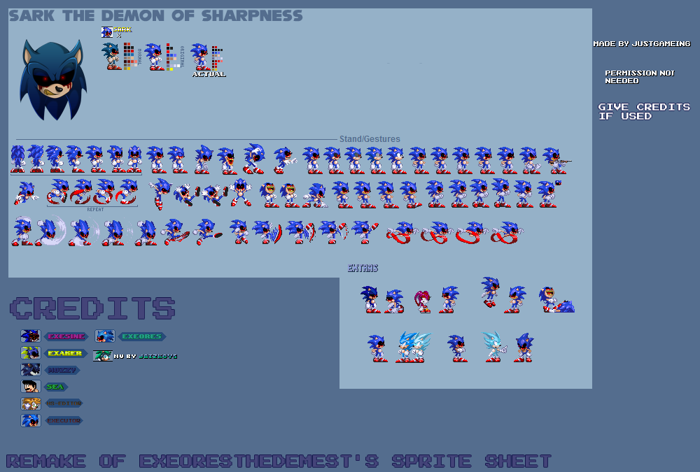 Sark's R6 Old Sark Sprite Sheet Expanded V.2 Fixed by JustGameing on DeviantArt