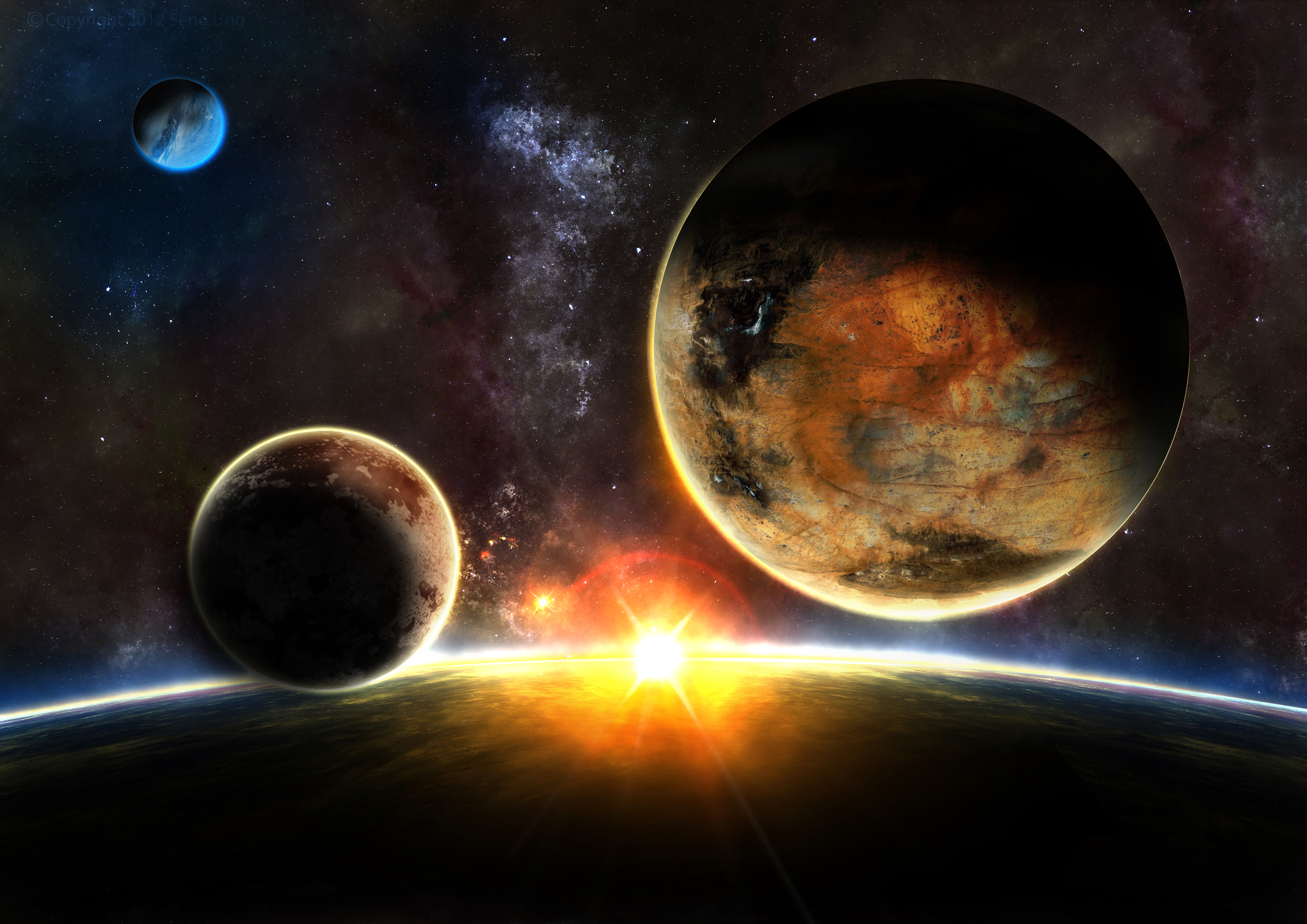Earth Sunrise - Warmth by drkzin