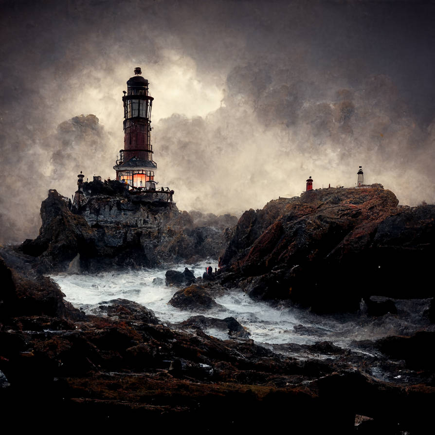 A Haunted Lighthouse Steampunk 3 by in-the-mind-of-ai on DeviantArt