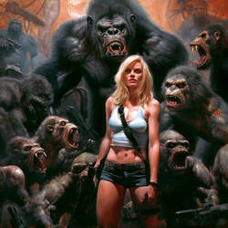 Wendy and her scary ape friends