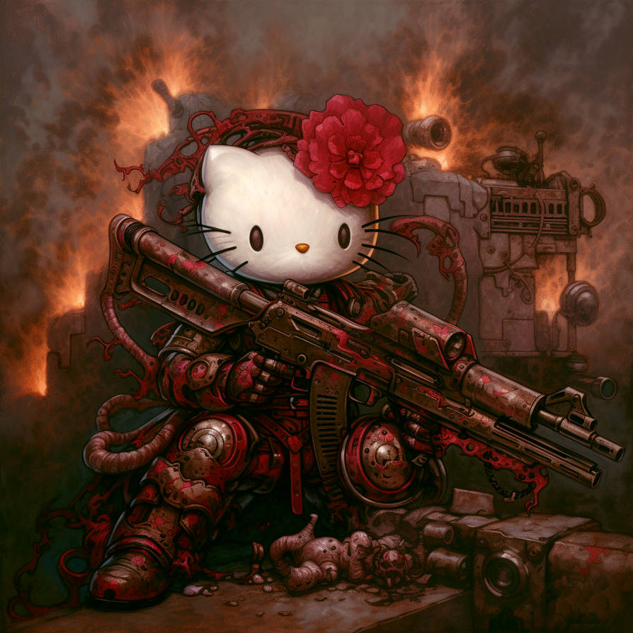 Hello Kitty Riots Hello Kitty: war edition by in-the-mind-of-ai on DeviantArt