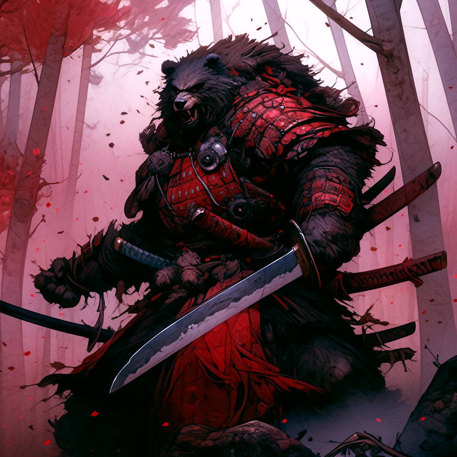 Grizzy: Samurai Werebear by in-the-mind-of-ai on DeviantArt