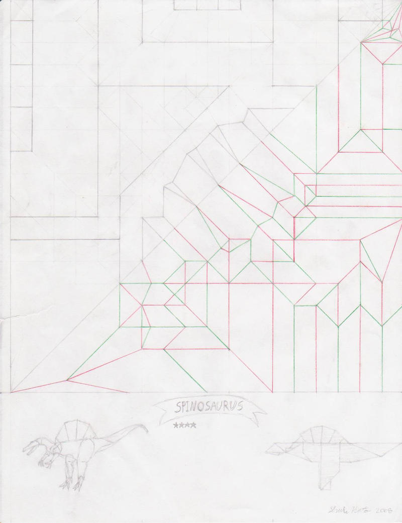 Spinosaurus crease pattern