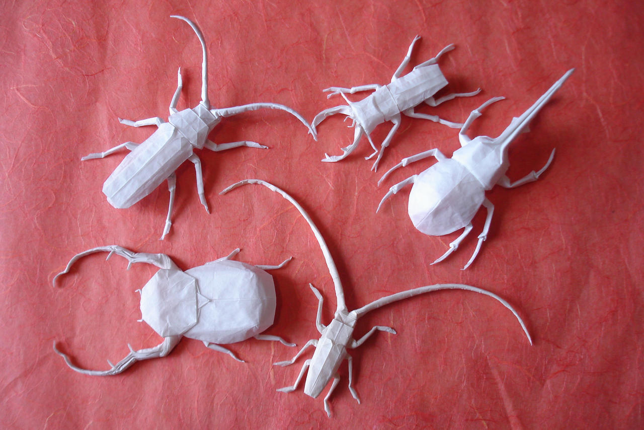 Origami Beetles by origami-artist-galen on DeviantArt