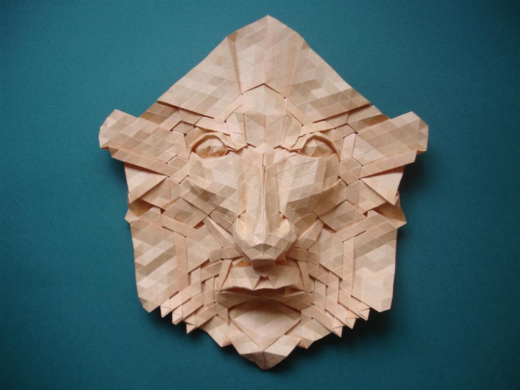 Origami Tesselated Mask by origami-artist-galen