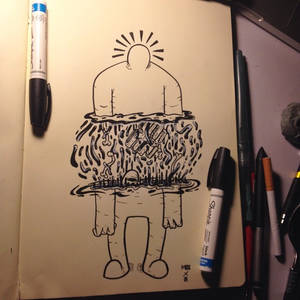 Inktober #8 Ode to Keith Haring by MFMugen