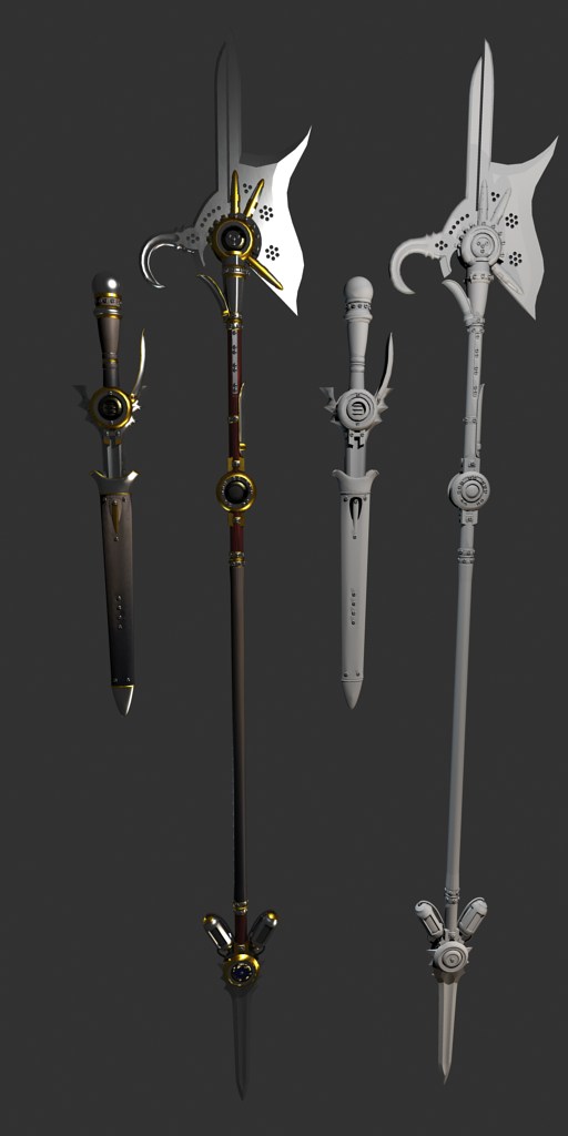 Halbard And Sword Set