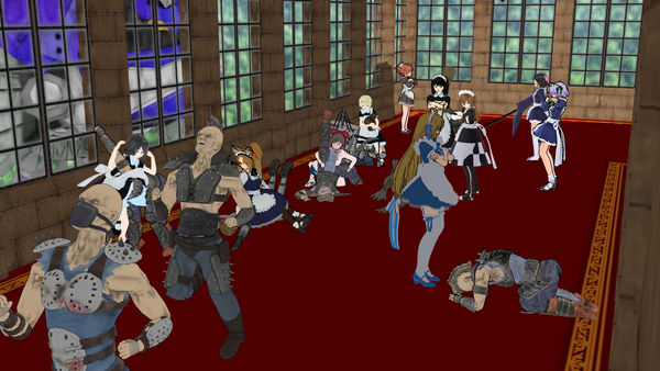 [MMD] Team Maid defeated Team bad guy!