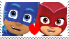 PJ Mask:Owlette x CatBoy Stamp