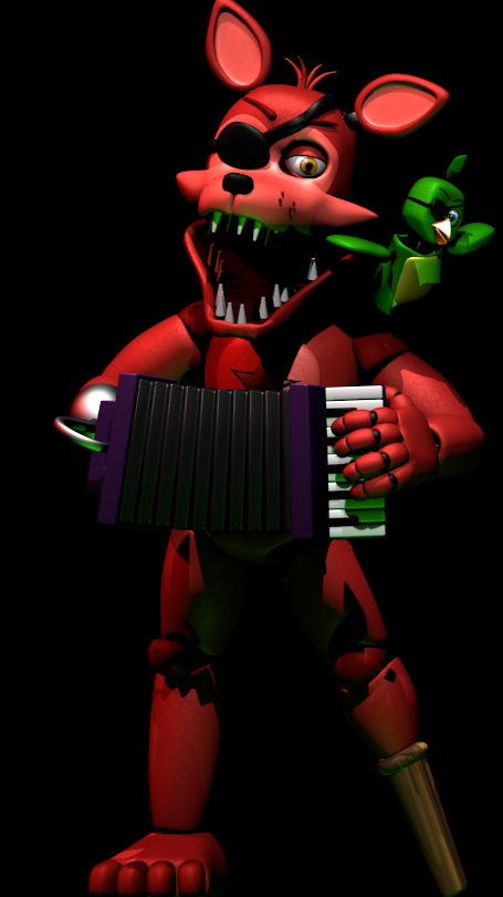 C4D FNaF-Withered Foxy Render Remake by IFazbear14I on DeviantArt