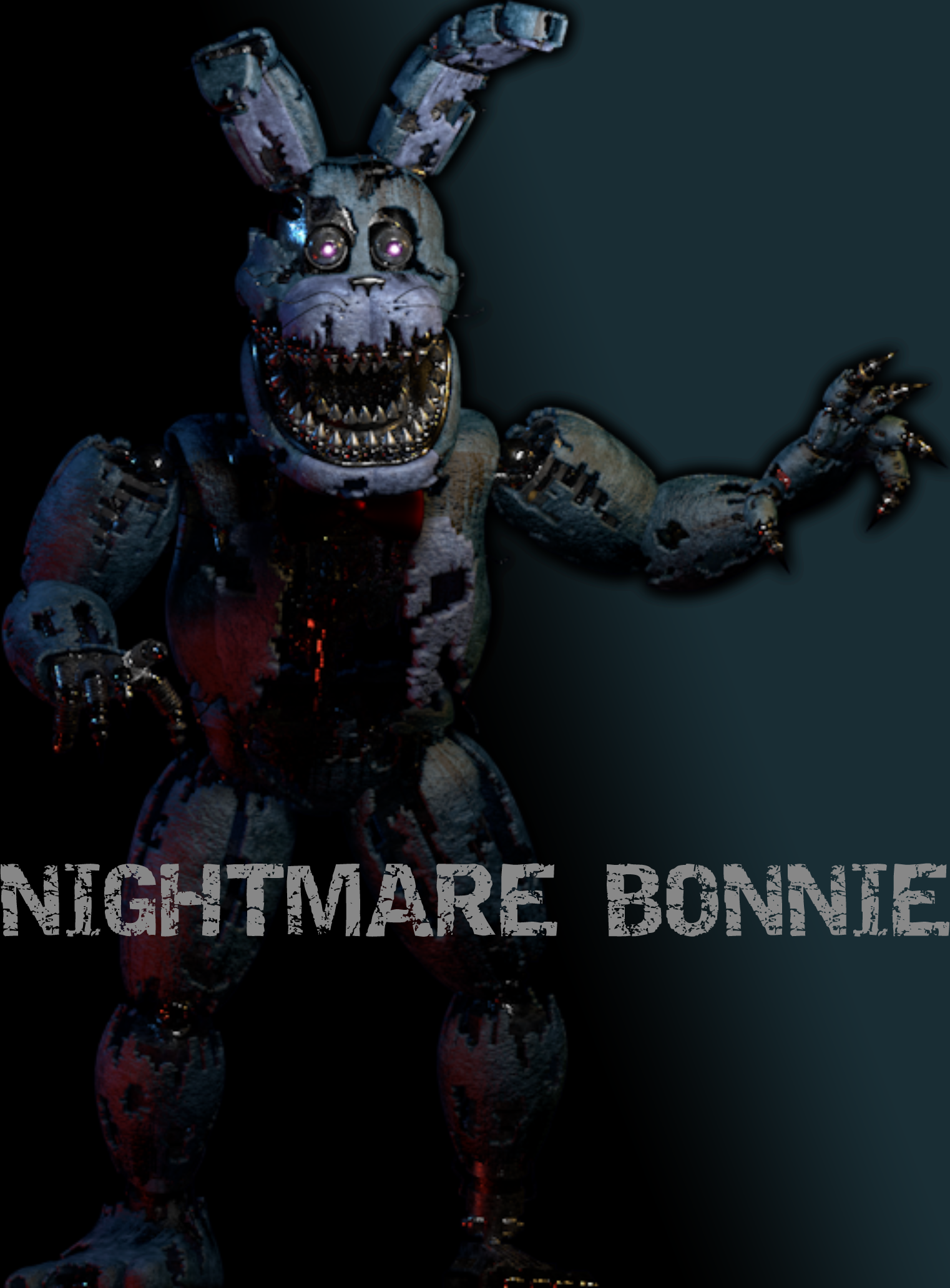 Wallpaper Nightmare Bonnie (FNAF-C4D) by TheRayan2802 on DeviantArt