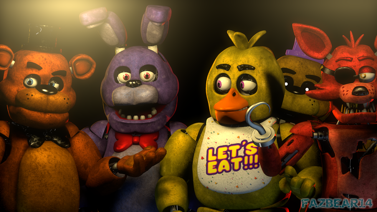 Fnaf 4 all animatronics by Francisco-ArtAguila on DeviantArt