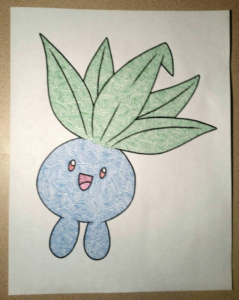 Oddish Coloring Page by peacein17 on DeviantArt