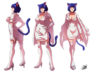 Cyborg Neko outfit and organic variant