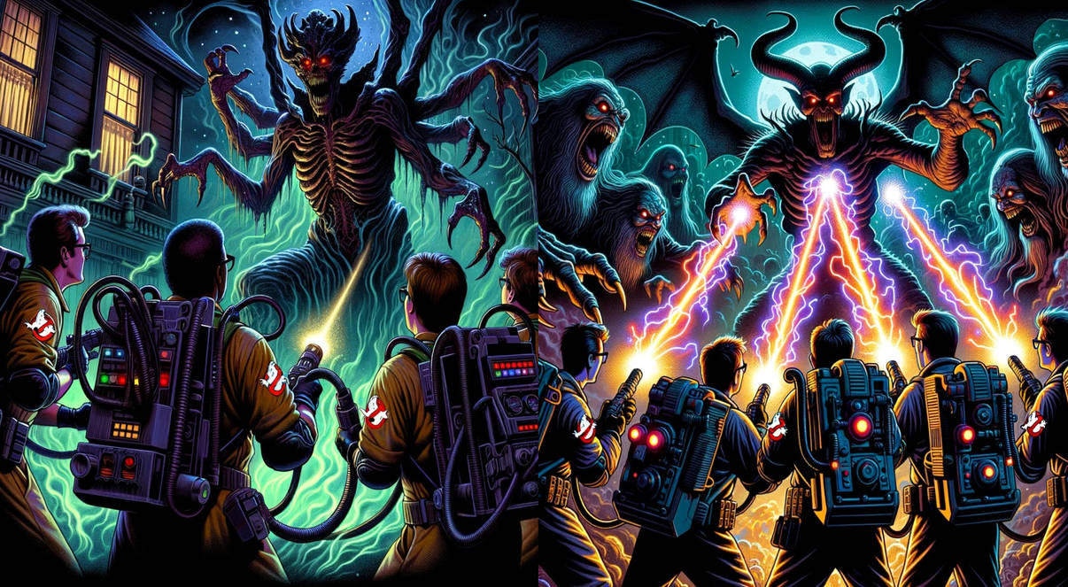 Ghostbusters vs Deadite by UprisingStar on DeviantArt