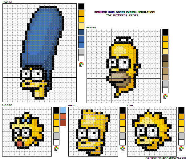 Simpsons Cross Stitch Template by rainbowrei on DeviantArt