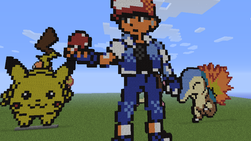 Pokemon Trainer Red & All of his Pokemons Minecraft Map
