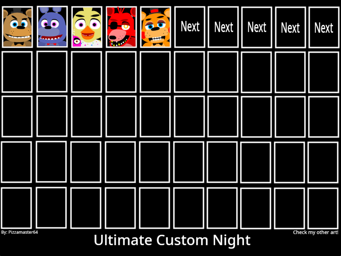 Ultimate Custom Night by Pizzamaster64 on DeviantArt